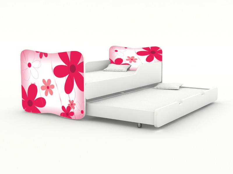 Becks posteľ s výsuvným lôžkom Kvety