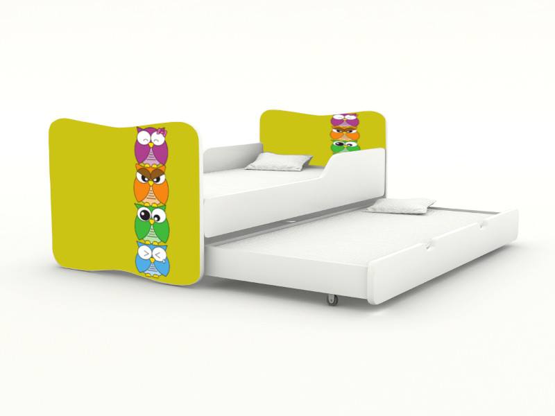 Becks posteľ s výsuvným lôžkom Sova