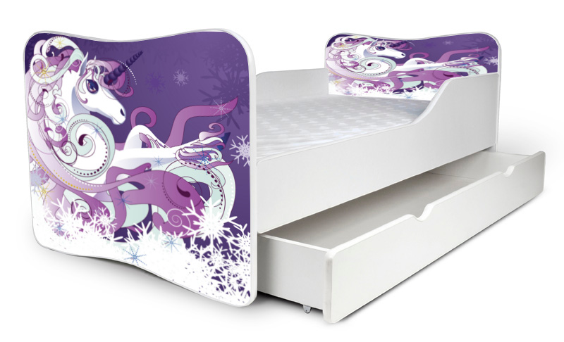 Detská posteľ Jednorožec + šuflík