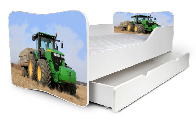 Detská posteľ Tractors + šuflík