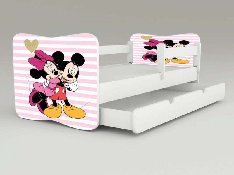 Detská posteľ s odnímateľnými bočnicami + šuflík MaM