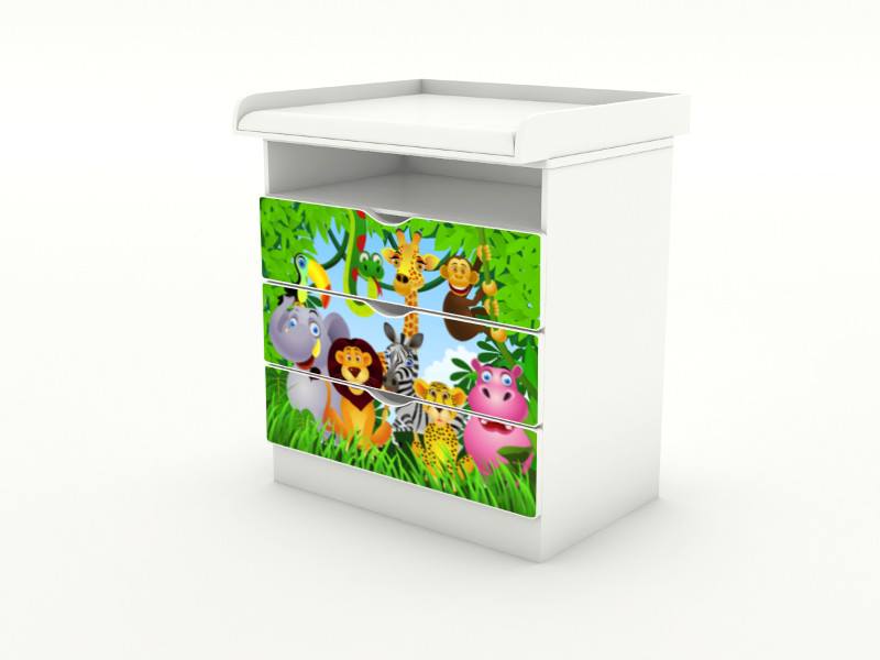 Becks komoda s odnímateľným prebalovacím pultom Madagaskar