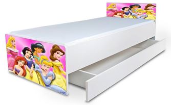 Detská posteľ bez bočníc Princess DP2+ šuflík