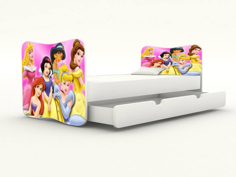 Becks posteľ bez bočnice + šuflík Princess Dp 2