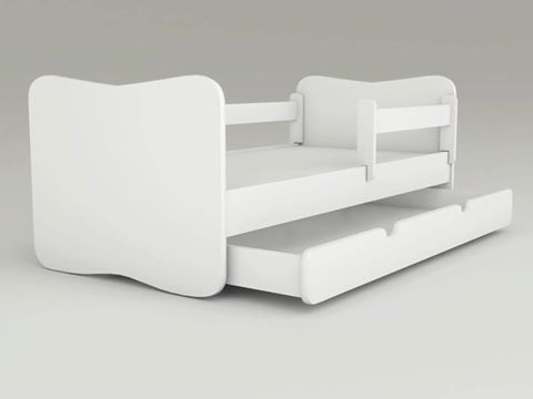 Detská posteľ s odnímateľnými bočnicami + šuflík