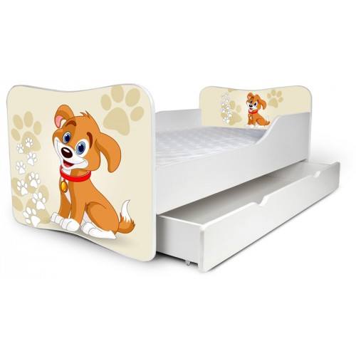 Detská posteľ Pes + šuflíky