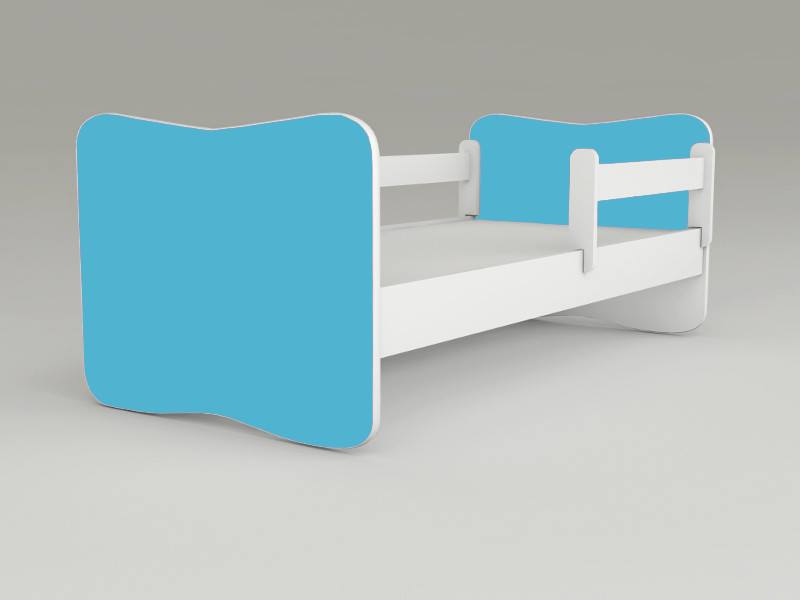 Detská posteľ s odnímateľnými zábranami Blue