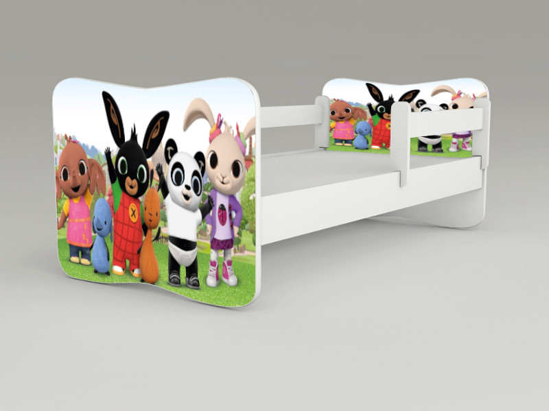 Detská posteľ s odnímateľnými zábranami Bing2