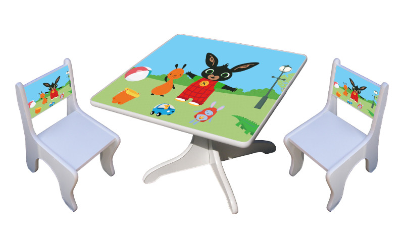 Becks stolík + 2x stolička Bing