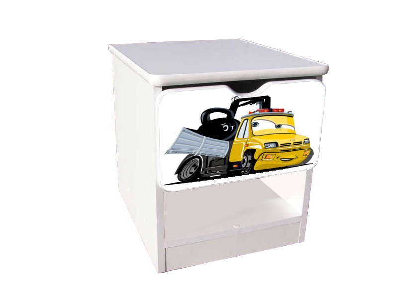 Becks nočný stolík Truck žltý