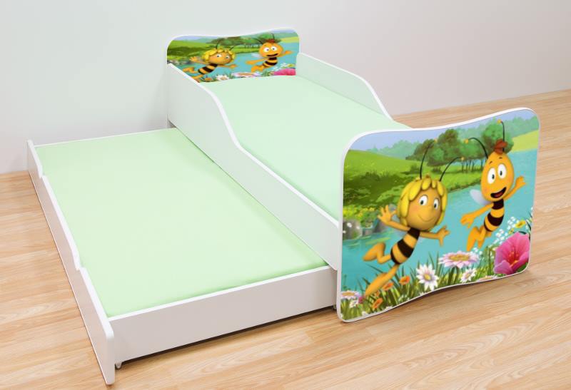 Becks posteľ s výsuvným lôžkom Včielka