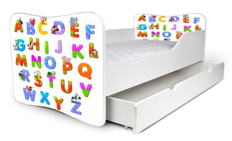 Detská posteľ Abeceda + šuflík