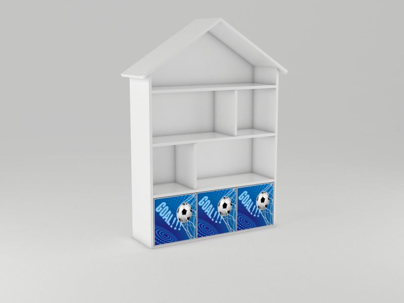 Becks domček - knižnica  Futbal modrý