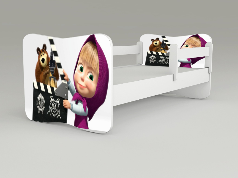Detská posteľ s odnímateľnými zábranami Máša2