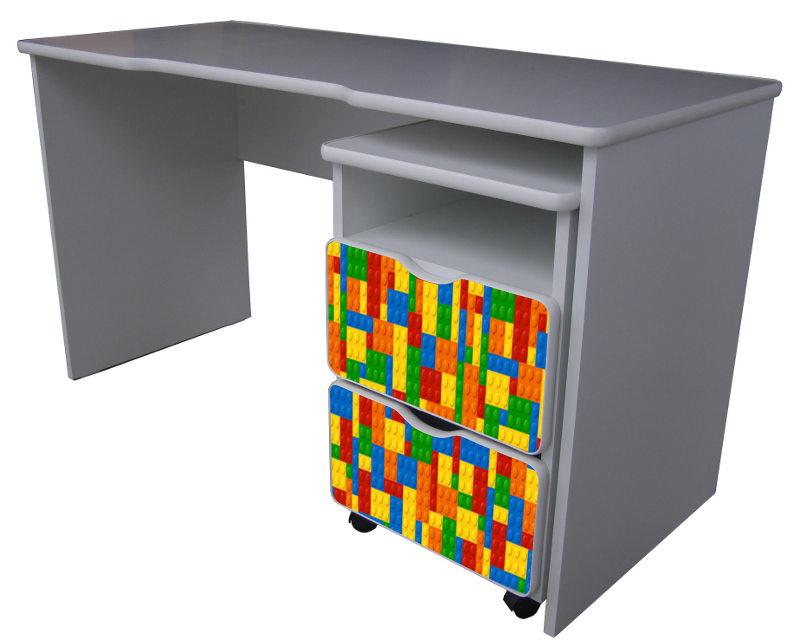 Becks písací stolík + kontajner Legové kocky