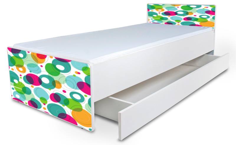 Detská posteľ bez bočníc Colour + šuflík