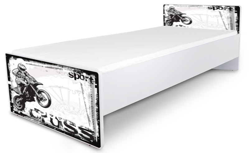 Detská posteľ Motocross + šuflík