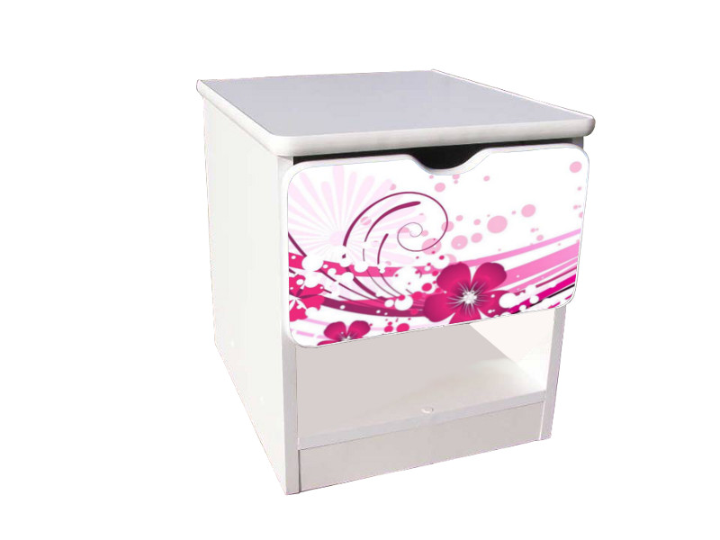 Becks nočný stolík Flower Pink