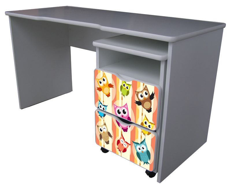 Becks písací stolík + kontajner Sovičky