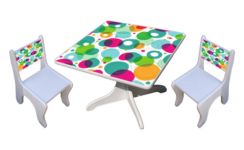 Becks stolík + 2x stolička Colours